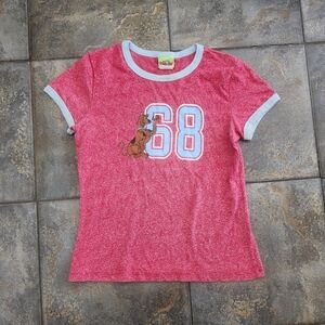 Vintage Y2K Scooby Doo Women's Medium Cartoon Network Baby Tee Ringer T Shirt